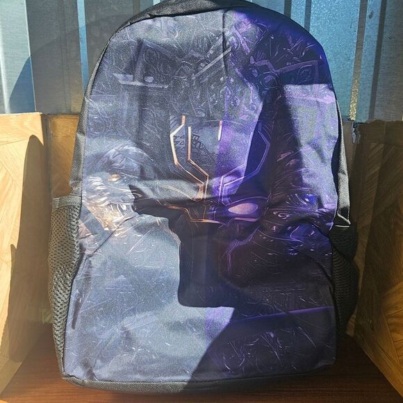 Brand New Kids' Black and Purple Backpack 3 Pieces - Picture 1 of 4
